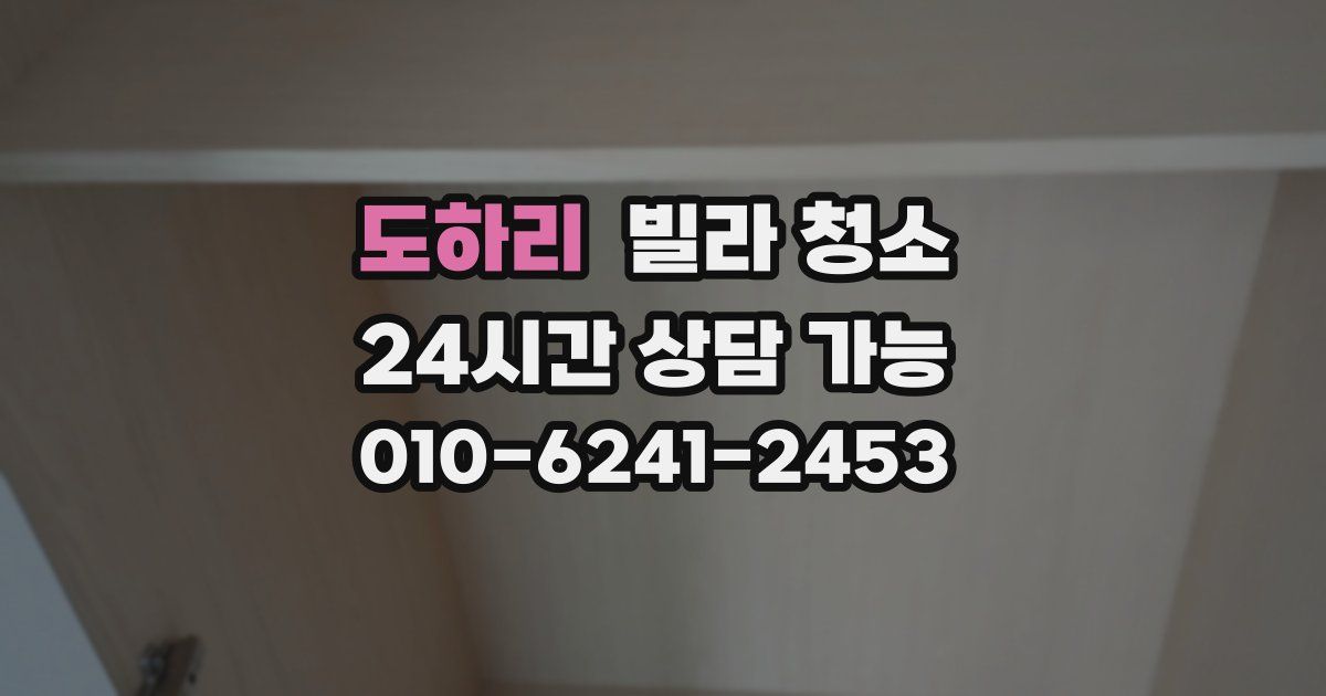 도하리 빌라 청소