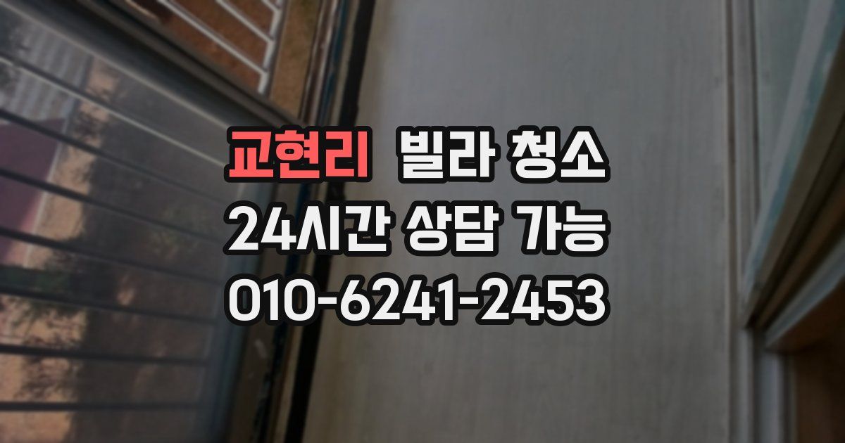 교현리 빌라 청소