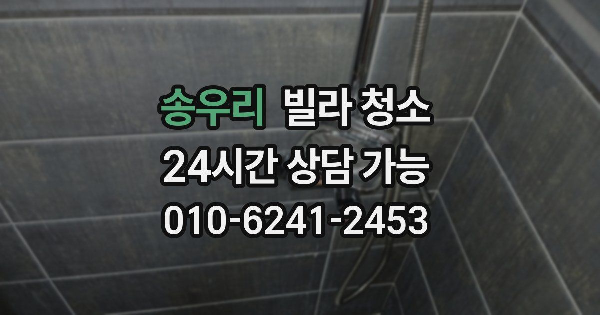 송우리 빌라 청소