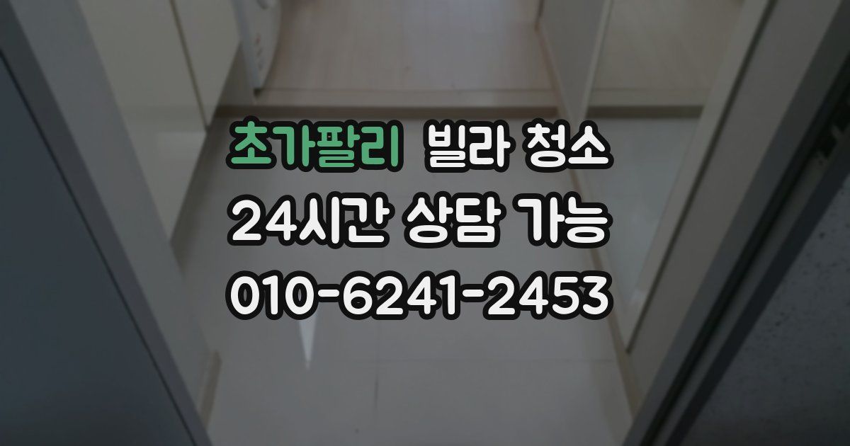 초가팔리 빌라 청소