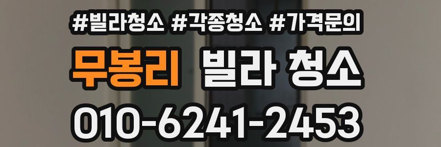 무봉리 빌라 청소