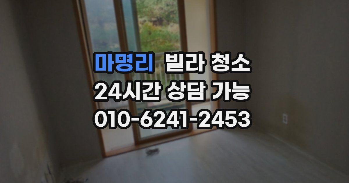 마명리 빌라 청소