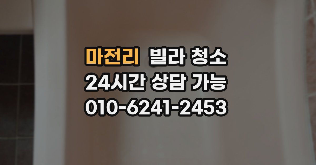 마전리 빌라 청소