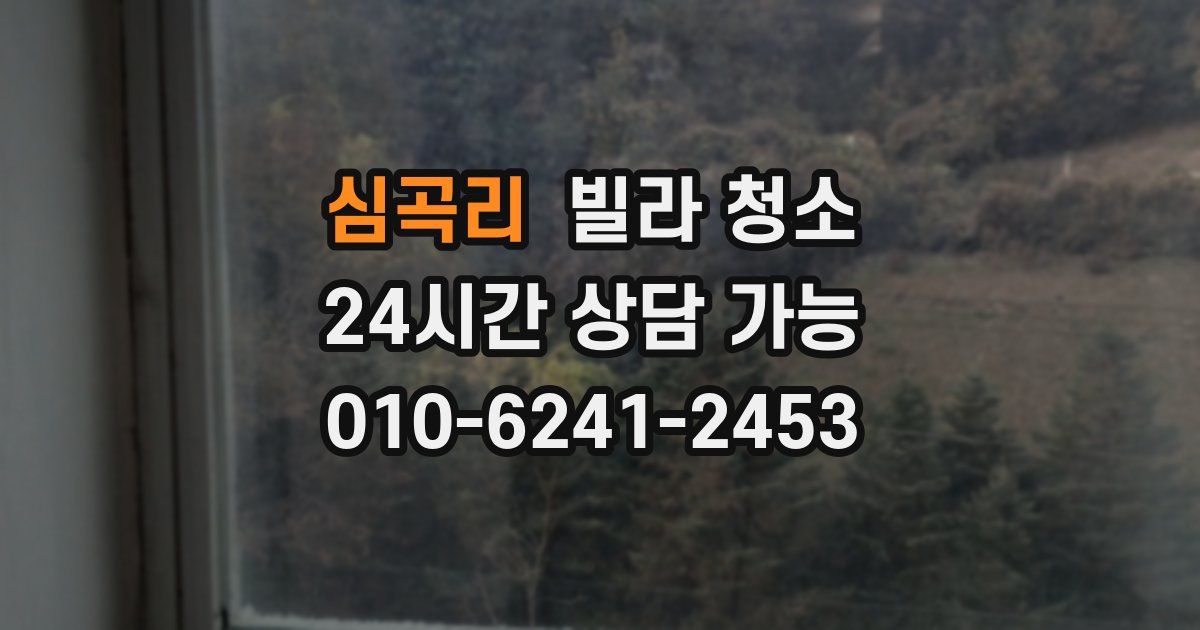 심곡리 빌라 청소