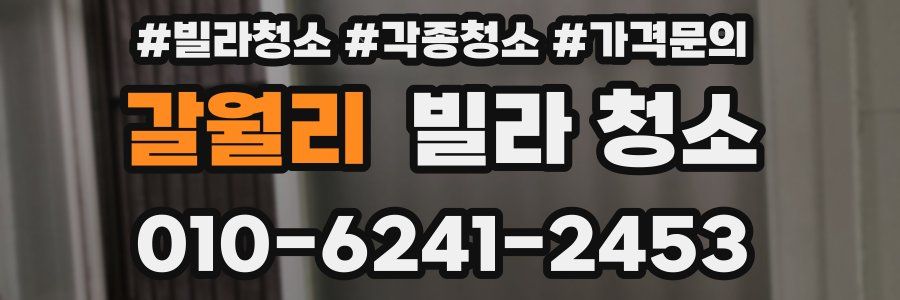 갈월리 빌라 청소