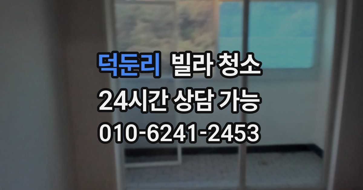 덕둔리 빌라 청소