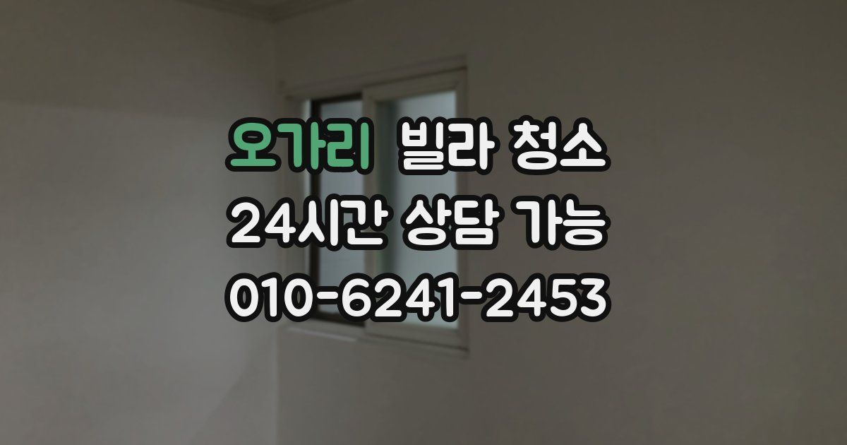 오가리 빌라 청소