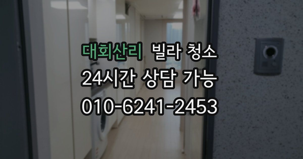 대회산리 빌라 청소