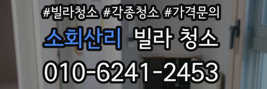 소회산리 빌라 청소