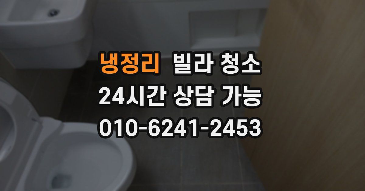 냉정리 빌라 청소