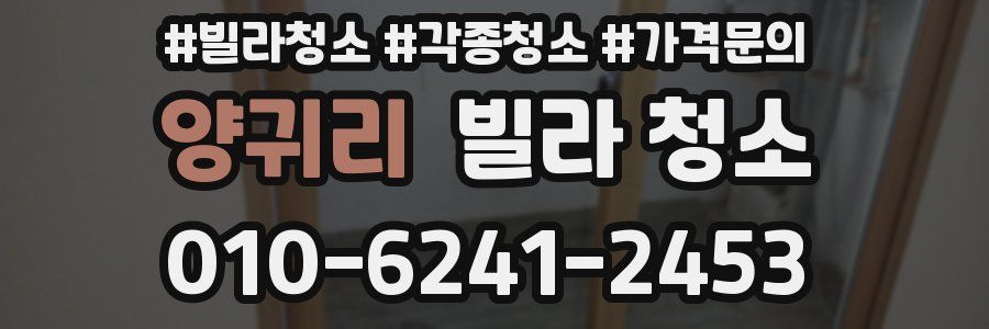 양귀리 빌라 청소