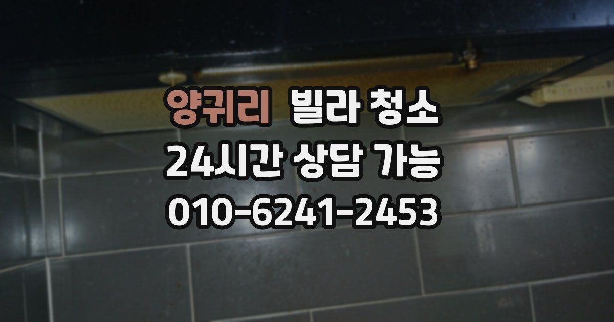 양귀리 빌라 청소