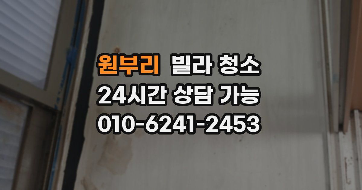 원부리 빌라 청소