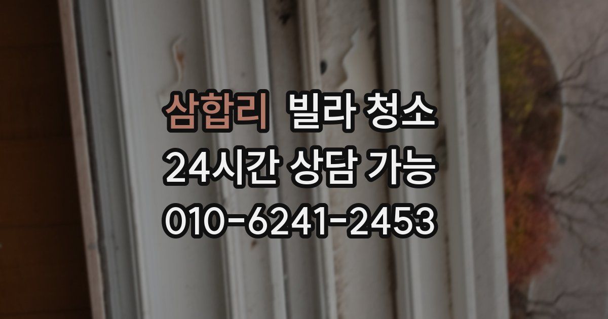 삼합리 빌라 청소