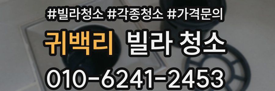 귀백리 빌라 청소