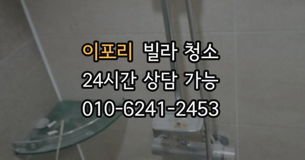 이포리 빌라 청소