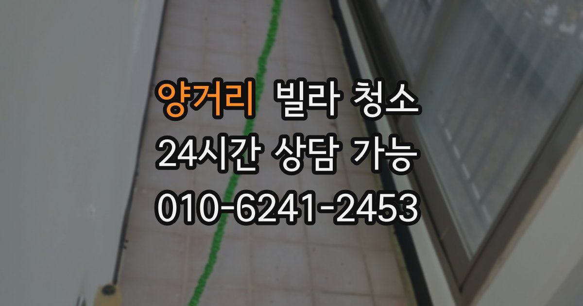 양거리 빌라 청소