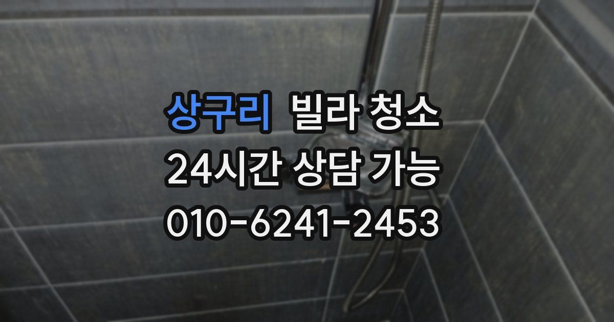 상구리 빌라 청소