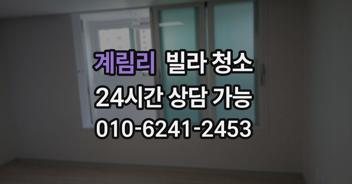 계림리 빌라 청소