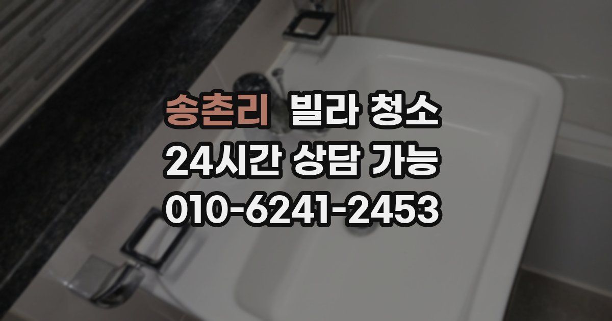 송촌리 빌라 청소