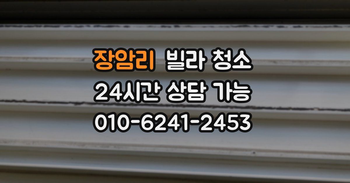 장암리 빌라 청소