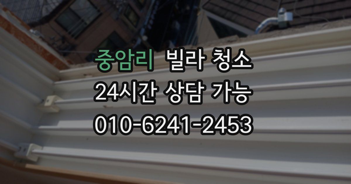 중암리 빌라 청소