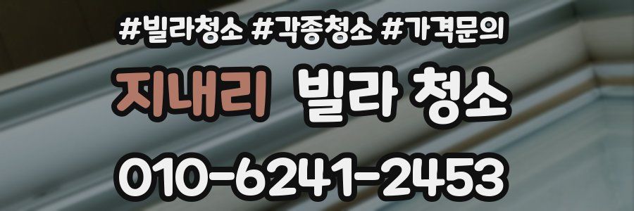 지내리 빌라 청소