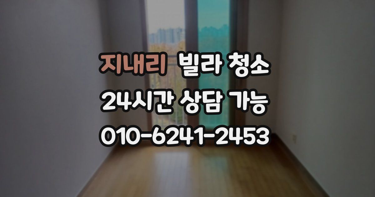 지내리 빌라 청소