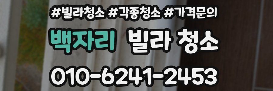 백자리 빌라 청소