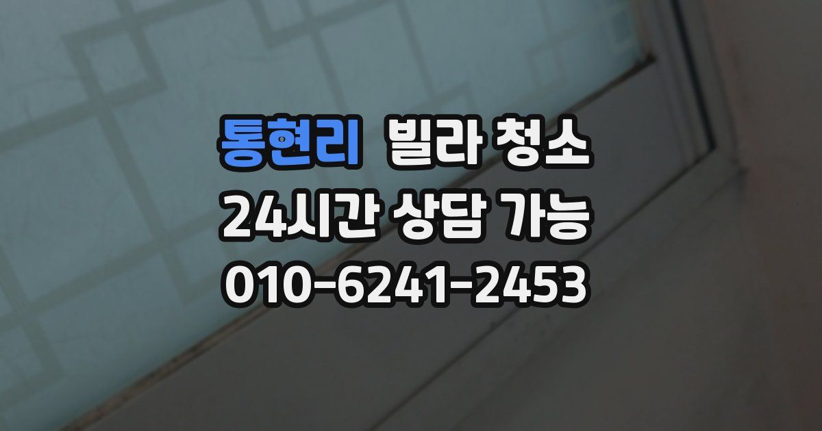 통현리 빌라 청소