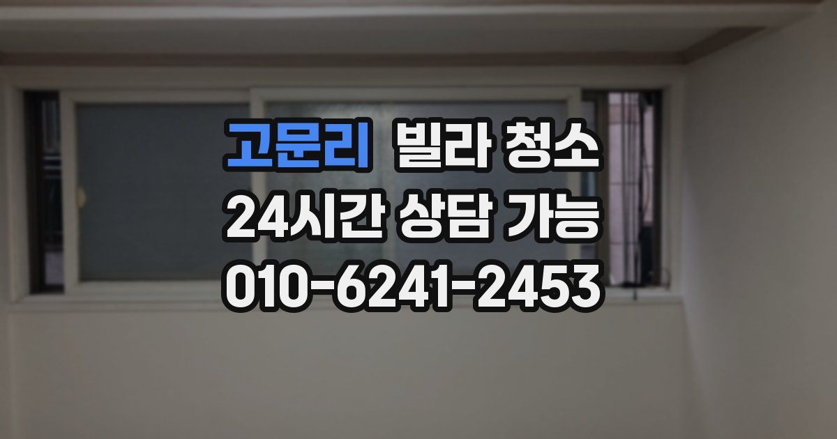 고문리 빌라 청소