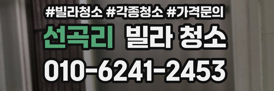 선곡리 빌라 청소