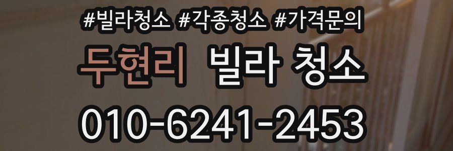 두현리 빌라 청소