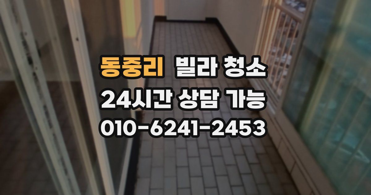 동중리 빌라 청소