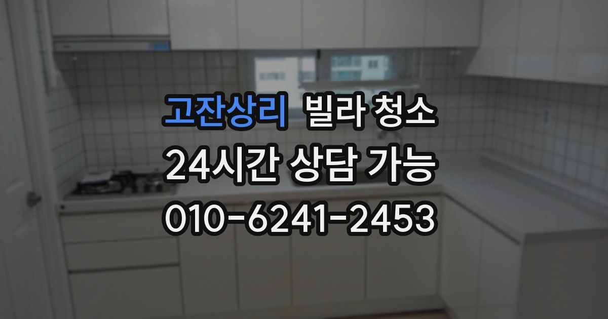 고잔상리 빌라 청소