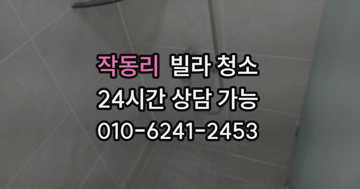 작동리 빌라 청소