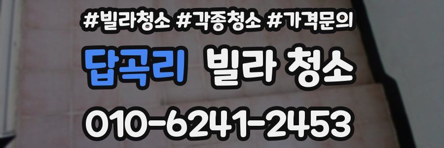 답곡리 빌라 청소