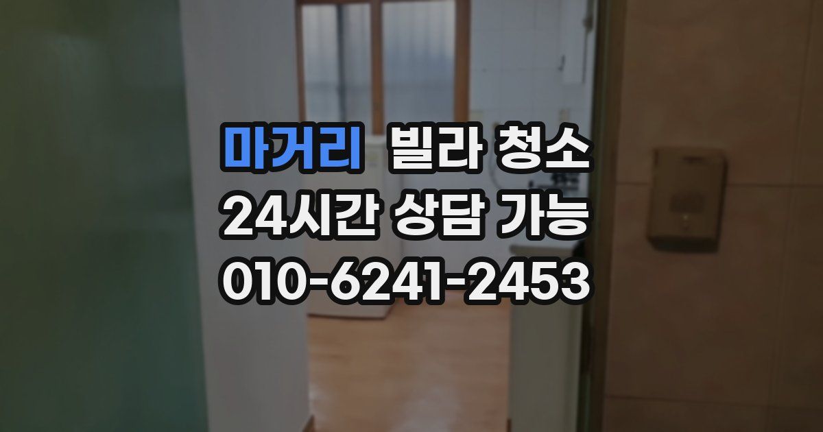 마거리 빌라 청소