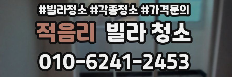 적음리 빌라 청소