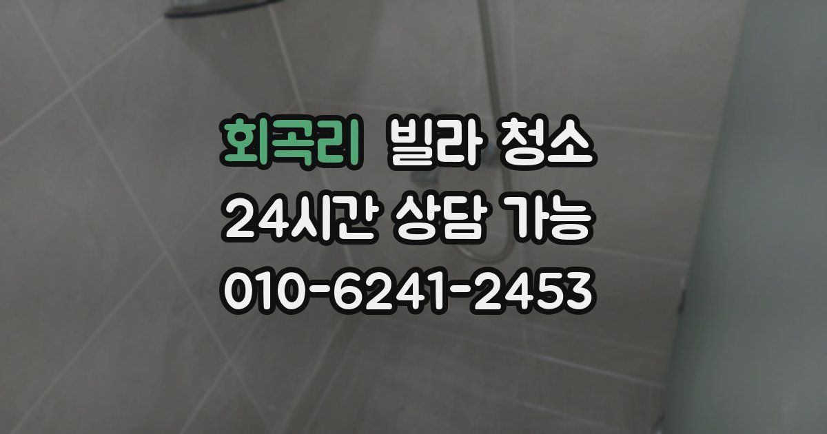 회곡리 빌라 청소