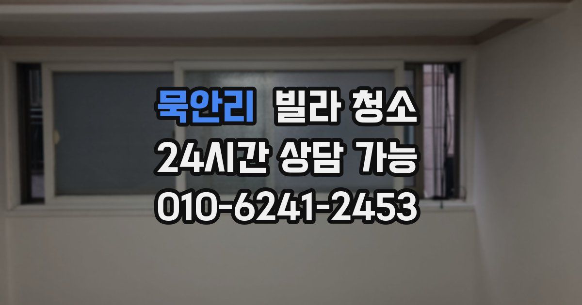 묵안리 빌라 청소