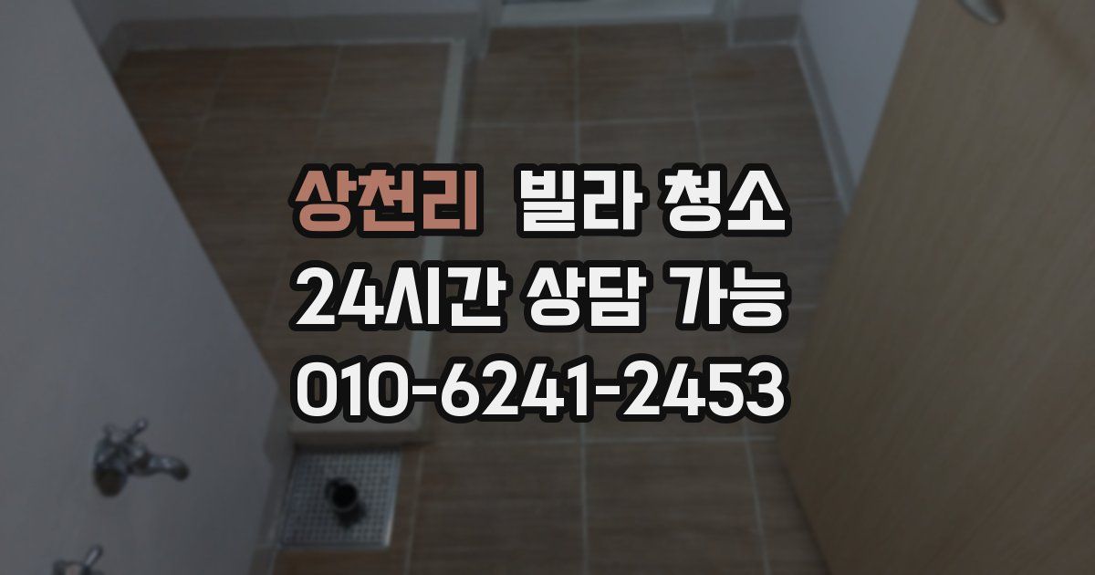 상천리 빌라 청소