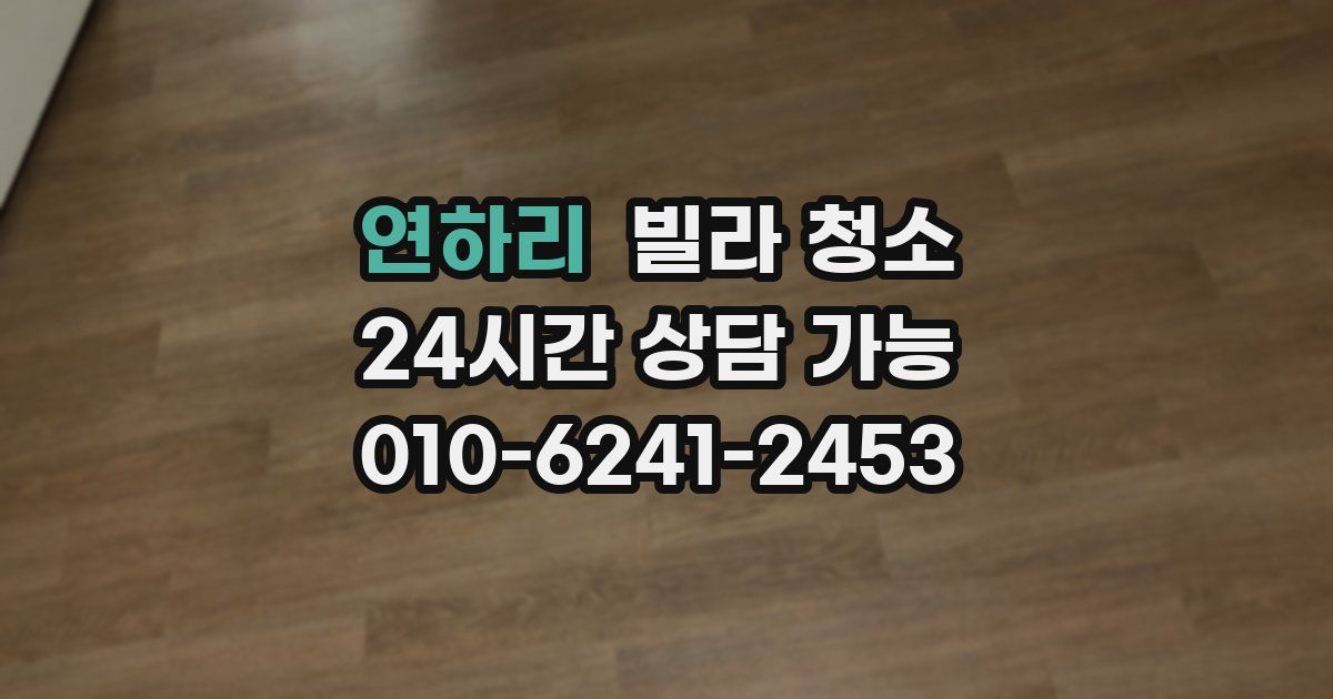 연하리 빌라 청소