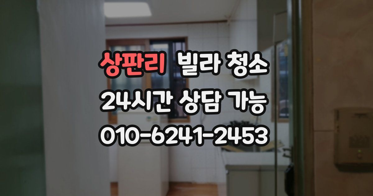 상판리 빌라 청소