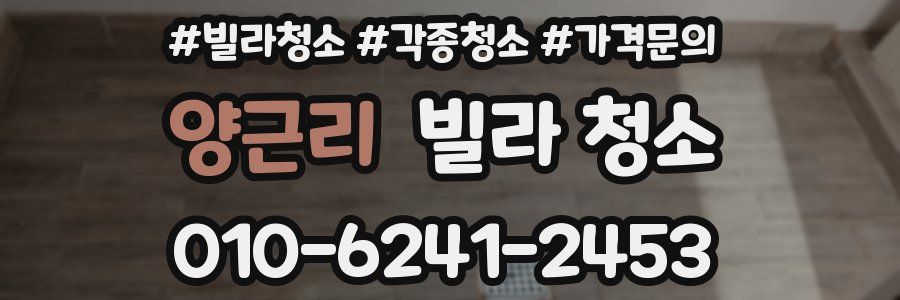 양근리 빌라 청소