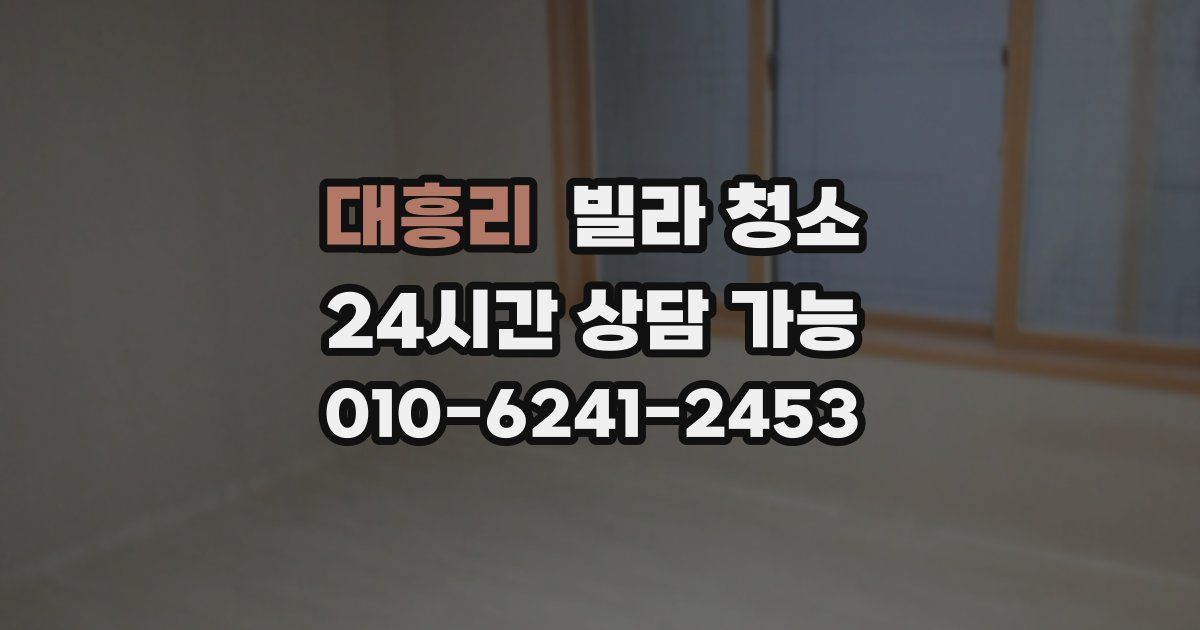 대흥리 빌라 청소