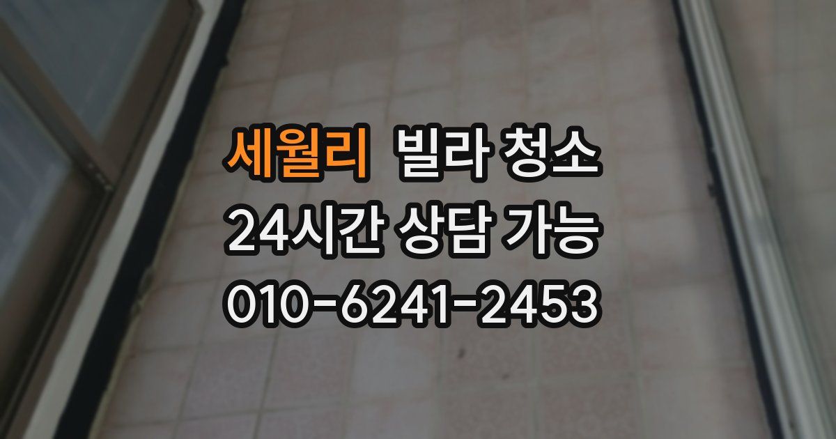 세월리 빌라 청소
