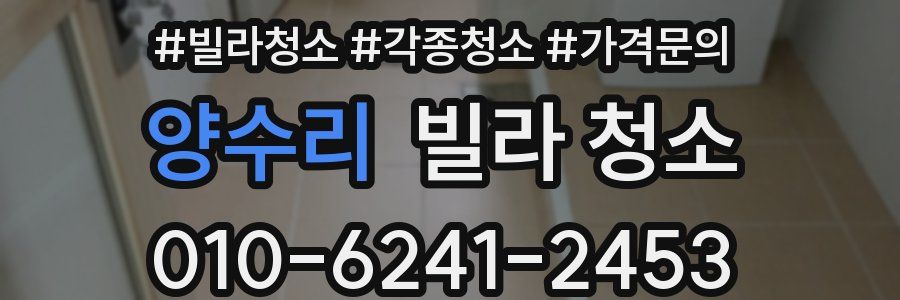 양수리 빌라 청소