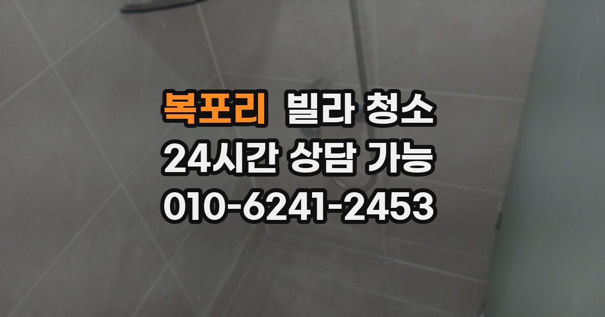 복포리 빌라 청소