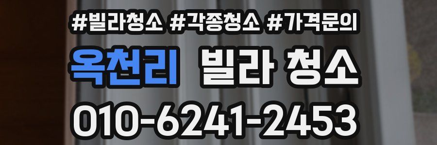 옥천리 빌라 청소